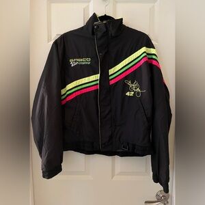 Vtg 90s Motorsport Kyle Petty #42  Racing Pit Crew Jacket Mellow Yellow Sabco M